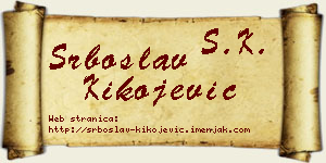 Srboslav Kikojević vizit kartica